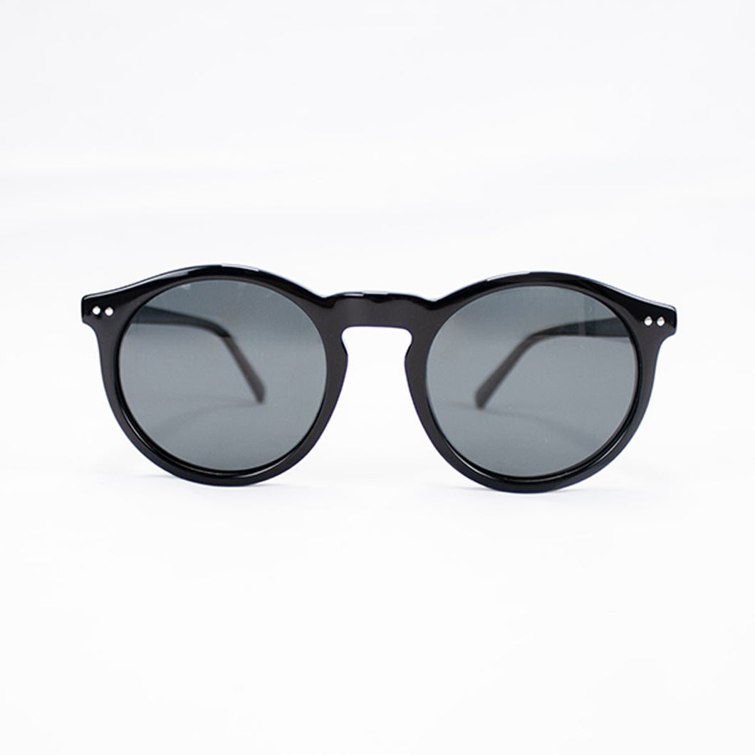 Old School Round Sunnies-Black