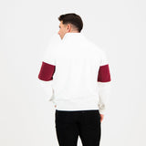 Old School Hoop Quarter Zip Sweat-Maroon