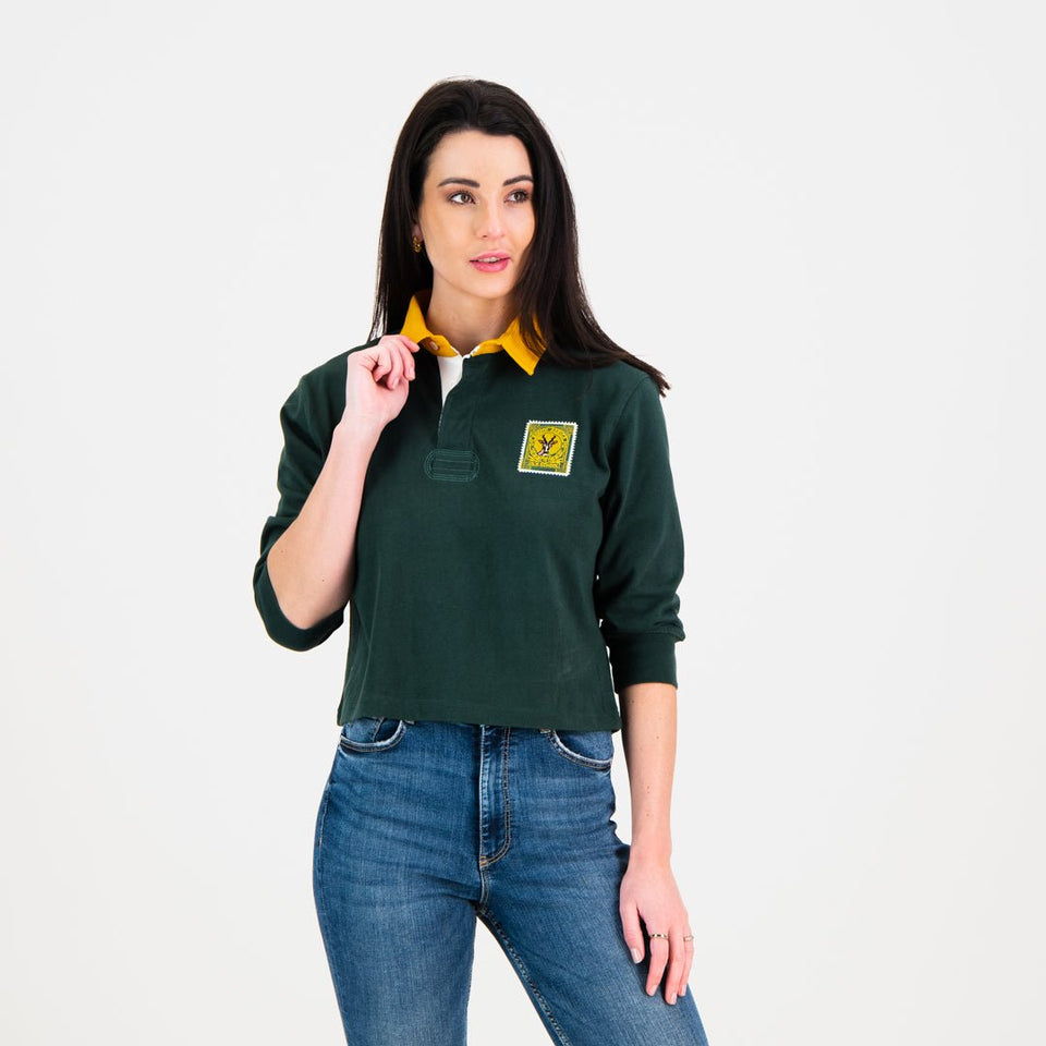 SA Supporters Classic 3/4 Crop Rugby Jersey-OS Green
