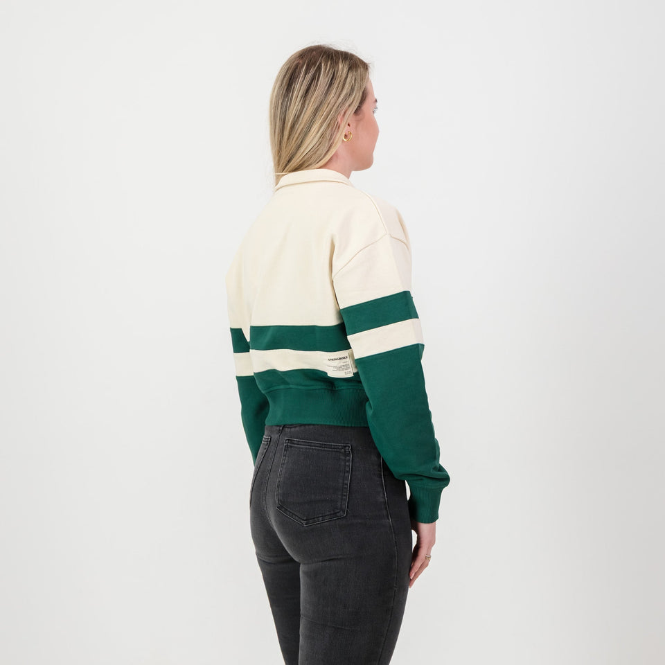 Springboks CB Zip Through Sweat-OS Green