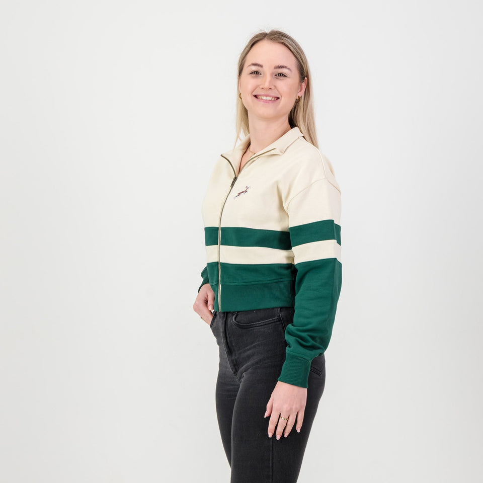 Springboks CB Zip Through Sweat-OS Green