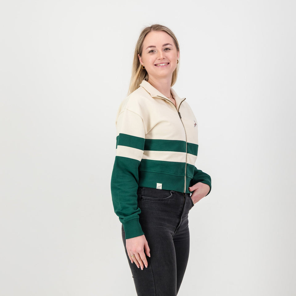 Springboks CB Zip Through Sweat-OS Green