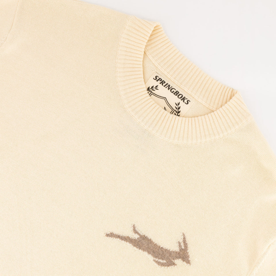 Springboks Faded Bok Crew Neck Knit-Ivory