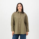 Springboks Ladies Oxford Shirt-Taupe